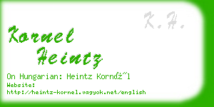 kornel heintz business card